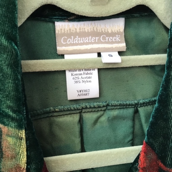 Coldwater Creek Velveteen Jacket Top - Picture 2 of 5